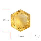 Citrine Intaglio Reverse Carving Fantasy Cut Faceted