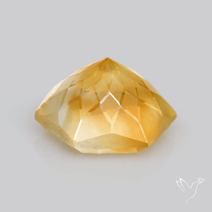 Citrine Intaglio Reverse Carving Fantasy Cut Faceted