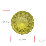 Olive Quartz Intaglio Reverse Carving Fantasy Cut Faceted