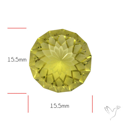 Olive Quartz Intaglio Reverse Carving Fantasy Cut Faceted