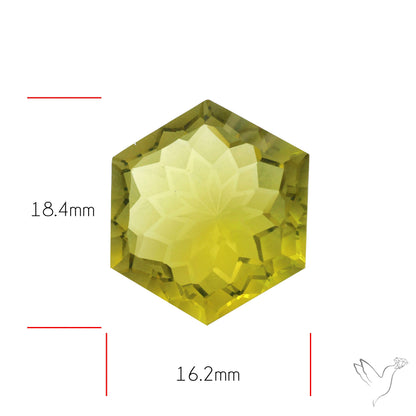 Olive Quartz Intaglio Reverse Carving Fantasy Cut Faceted