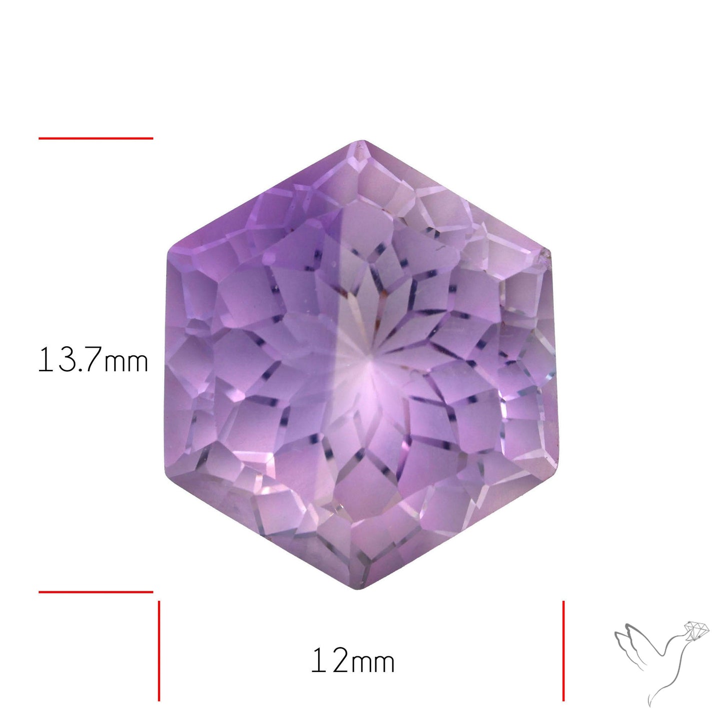 Amethyst Intaglio Reverse Carving Fantasy Cut Faceted