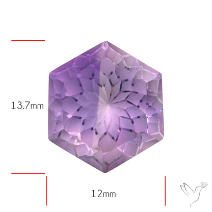 Amethyst Intaglio Reverse Carving Fantasy Cut Faceted
