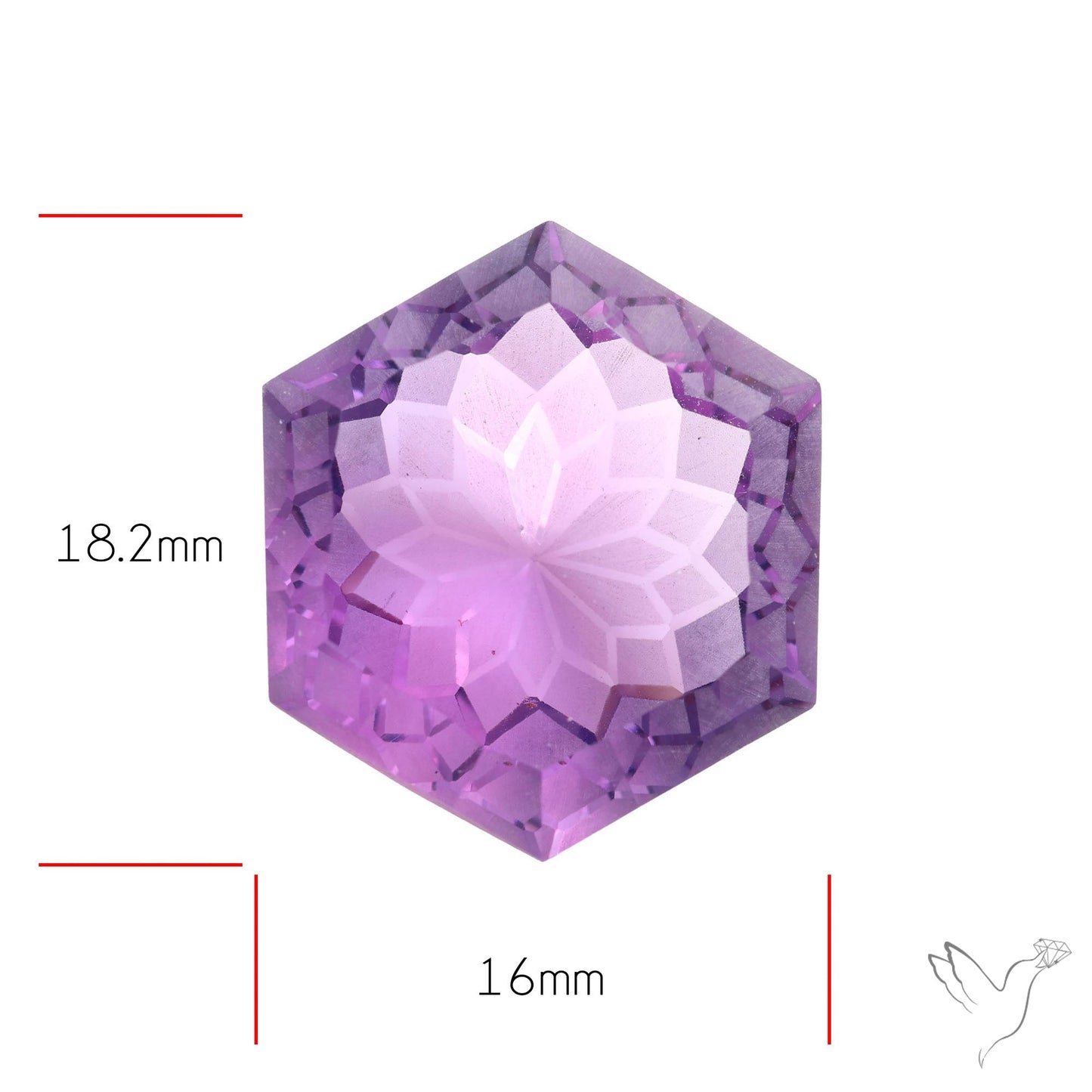 Amethyst Intaglio Reverse Carving Fantasy Cut Faceted