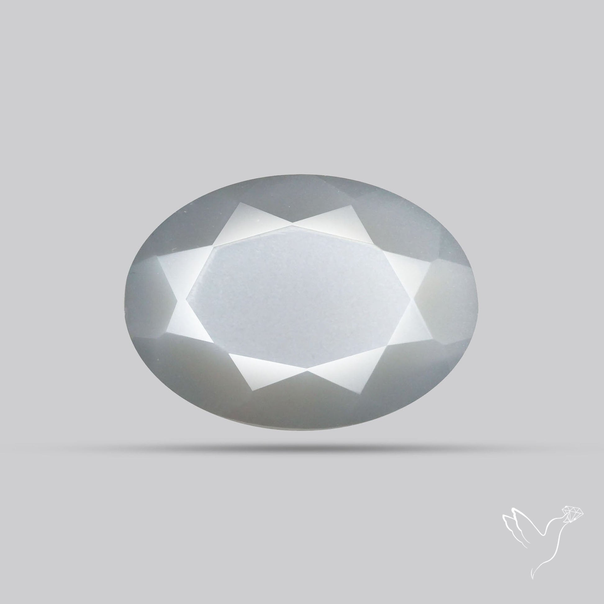 Faceted Gray Moonstone