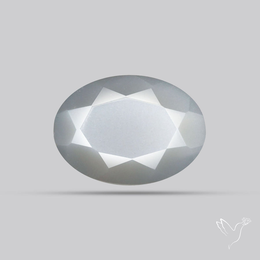 Faceted Gray Moonstone