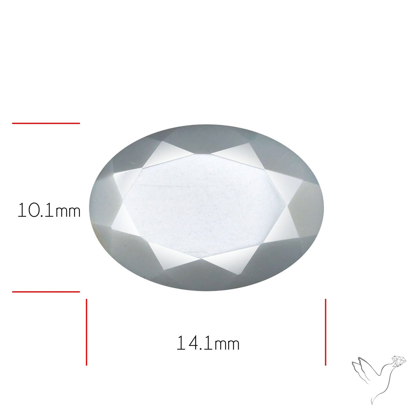 Faceted Gray Moonstone