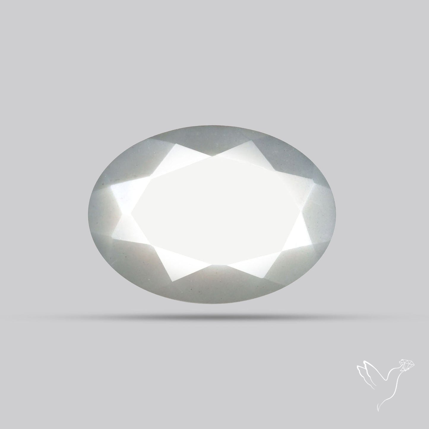 Faceted Gray Moonstone