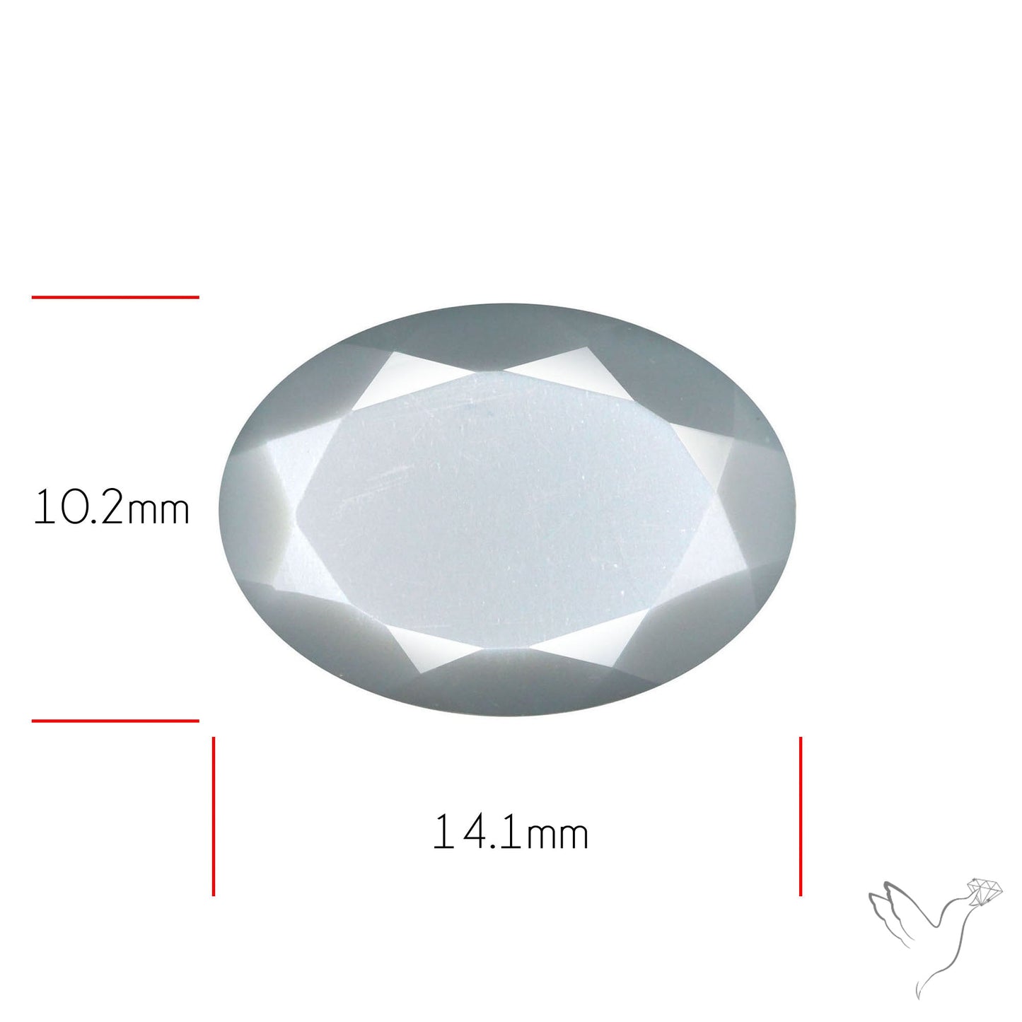 Faceted Gray Moonstone