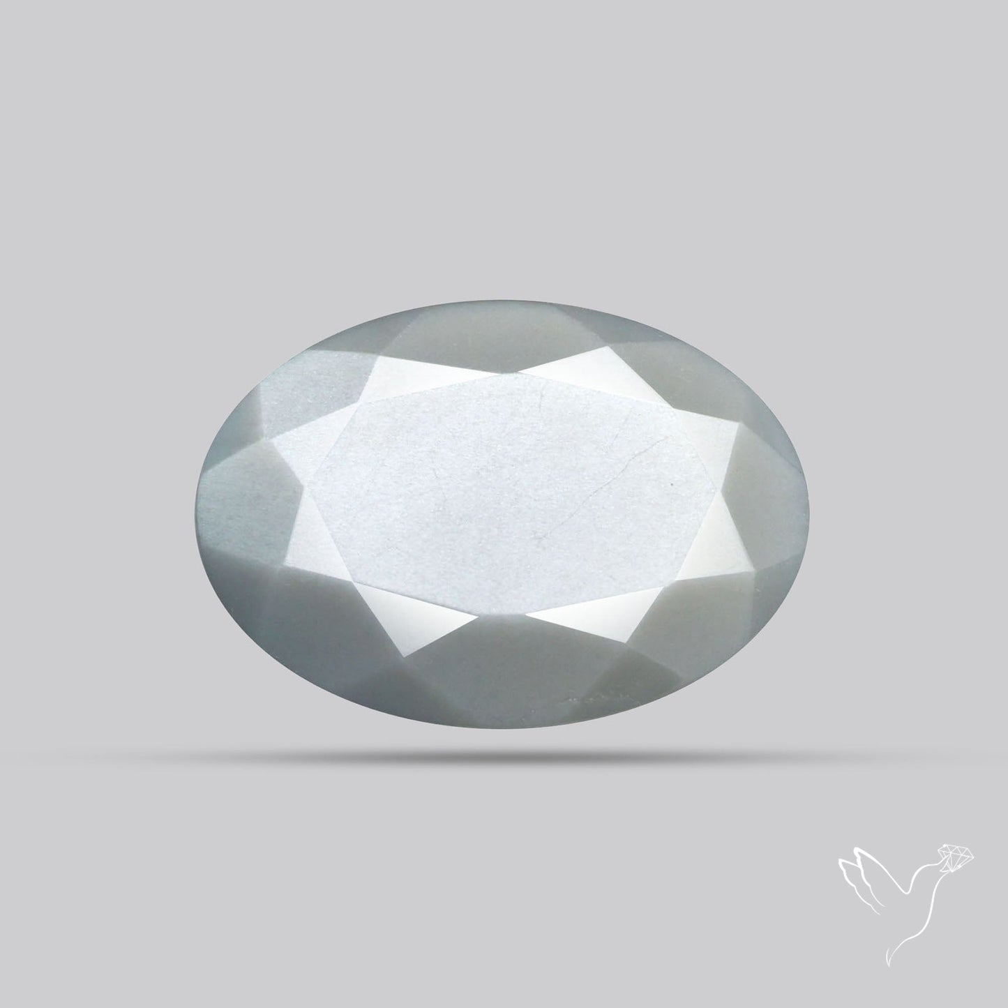 Faceted Gray Moonstone