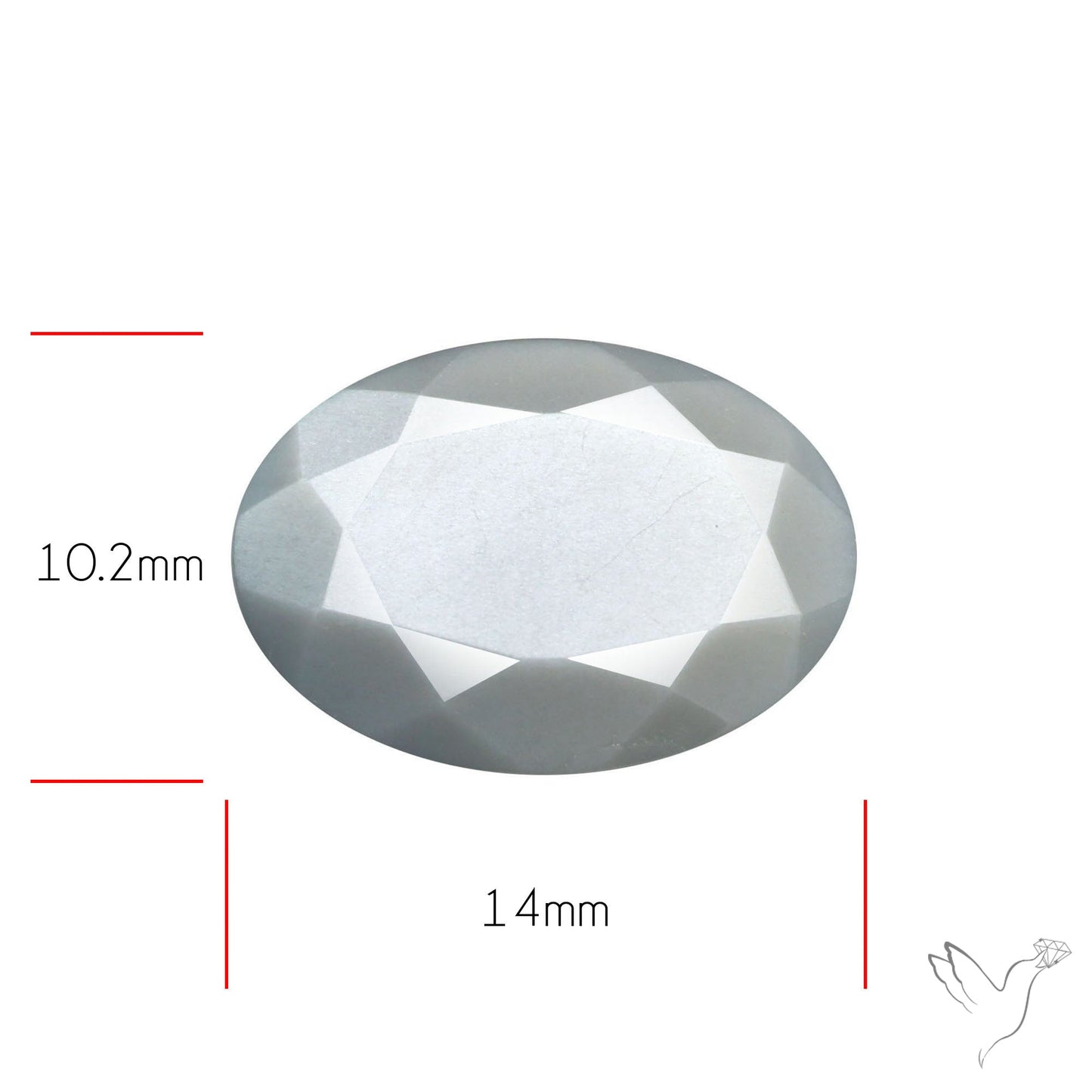 Faceted Gray Moonstone