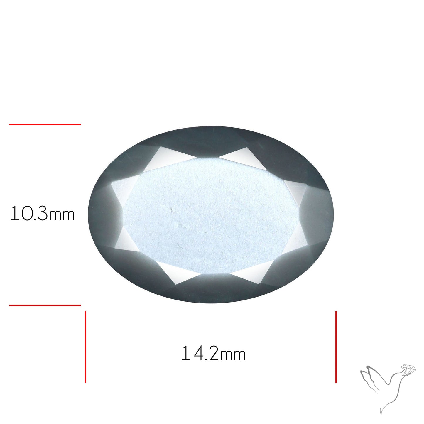 Faceted Gray Moonstone