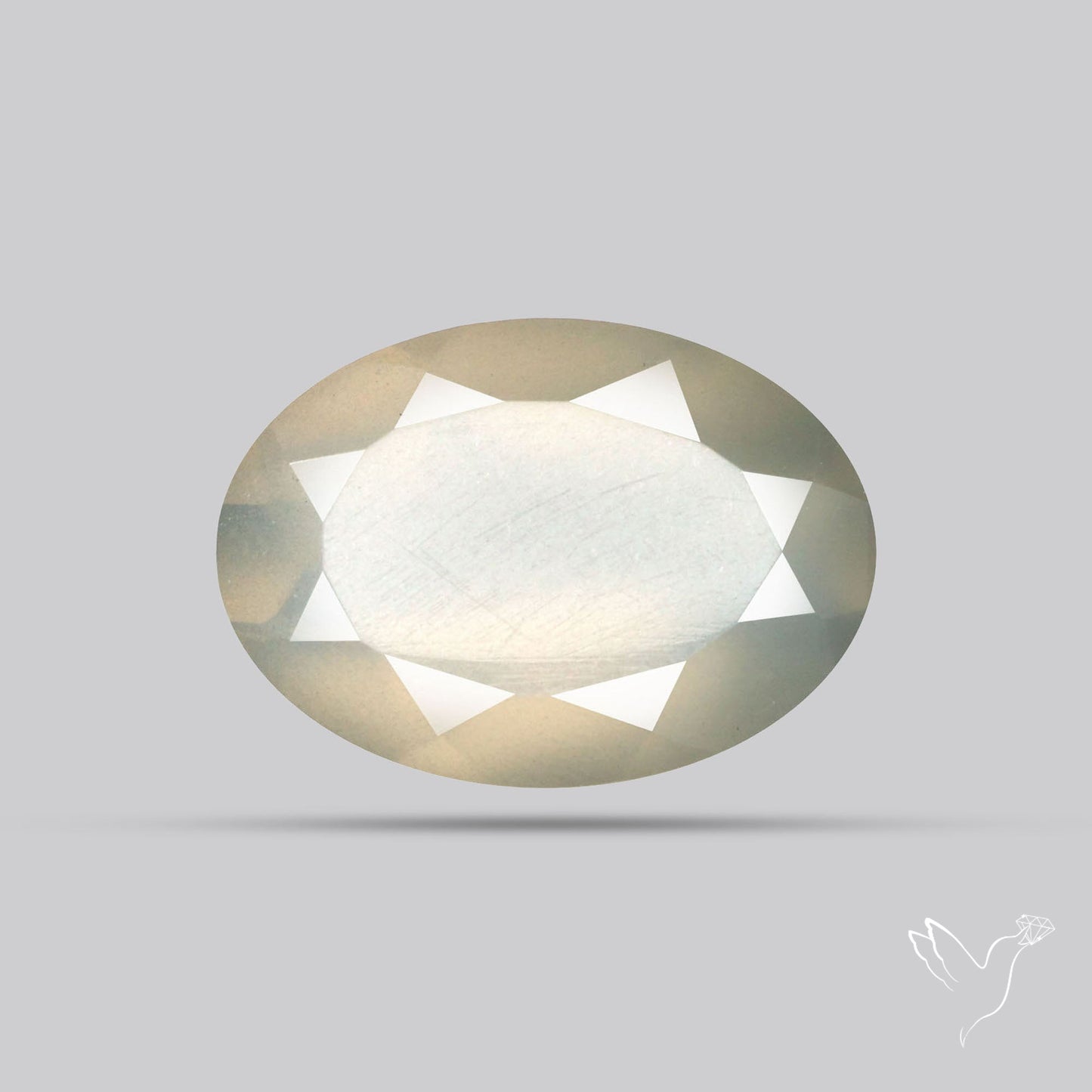 Faceted Gray Moonstone