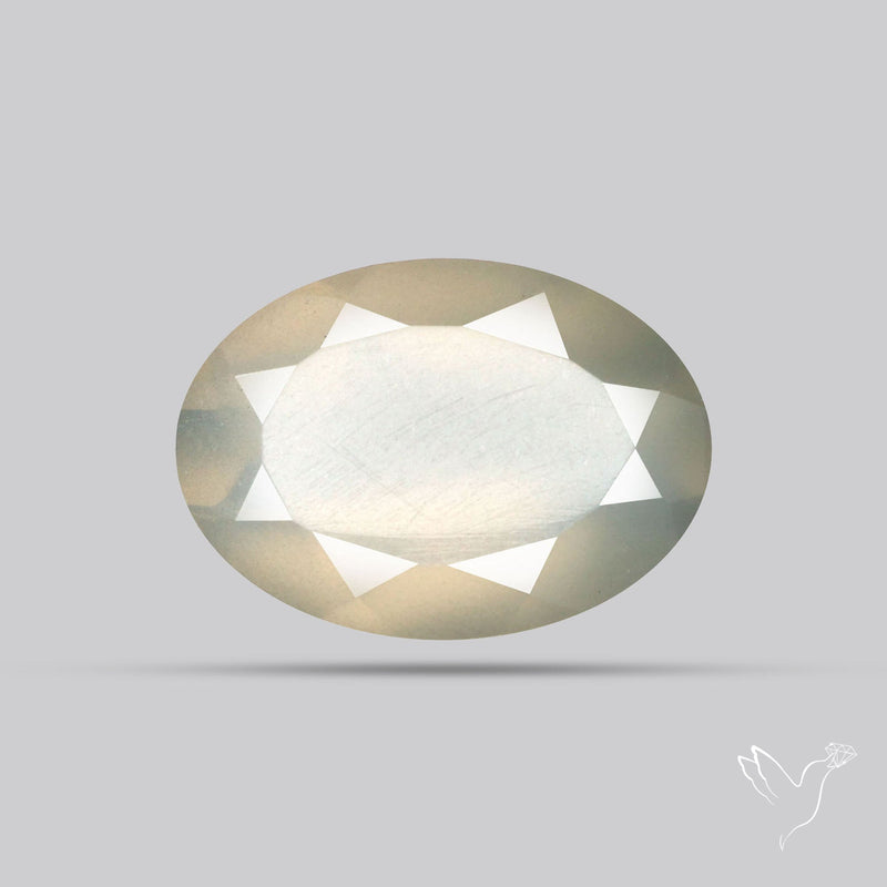 Faceted Gray Moonstone