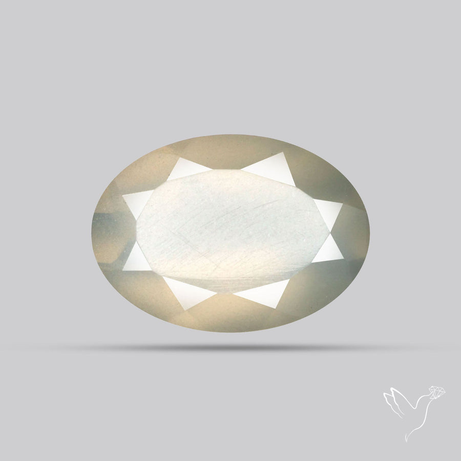 Faceted Gray Moonstone
