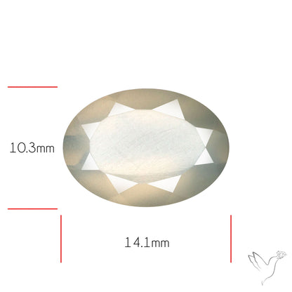Faceted Gray Moonstone