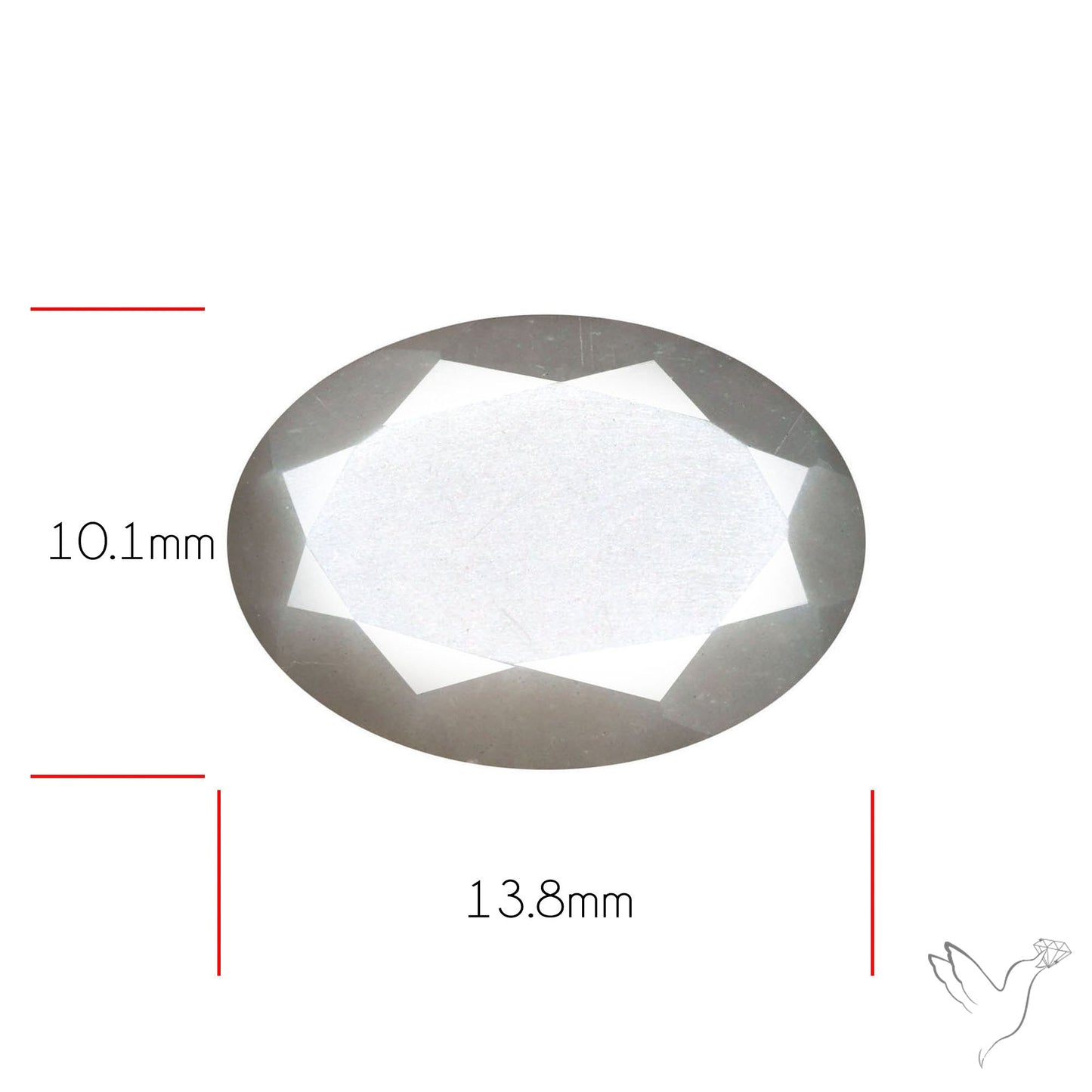 Faceted Gray Moonstone