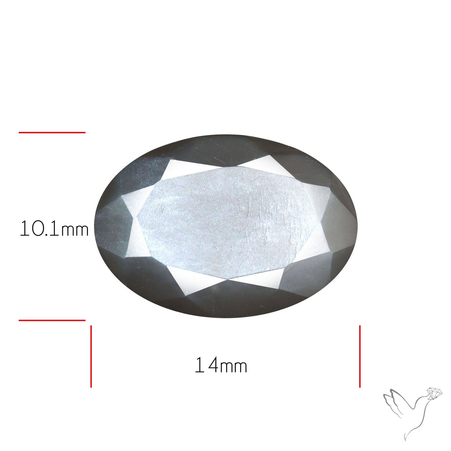 Faceted Black Moonstone
