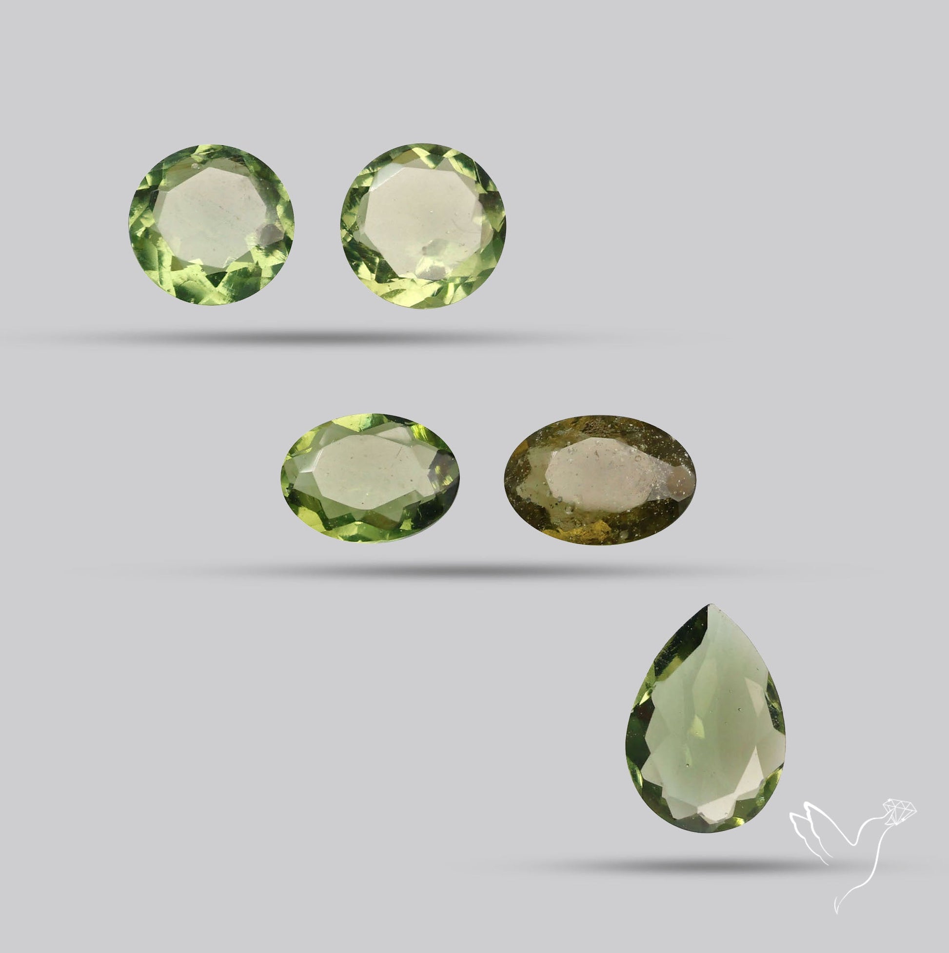 Faceted Rare Moldavites Set