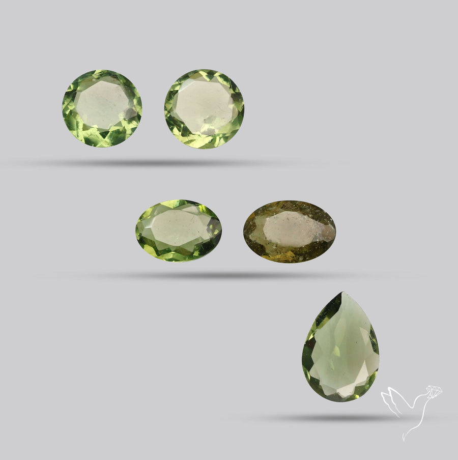 Faceted Rare Moldavites Set