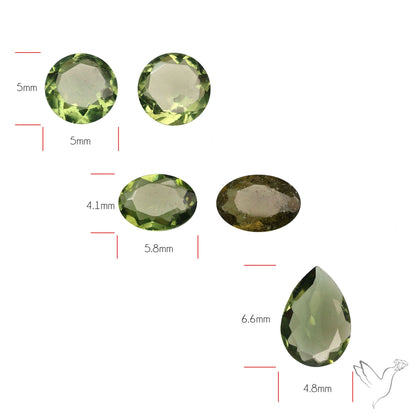 Faceted Rare Moldavites Set