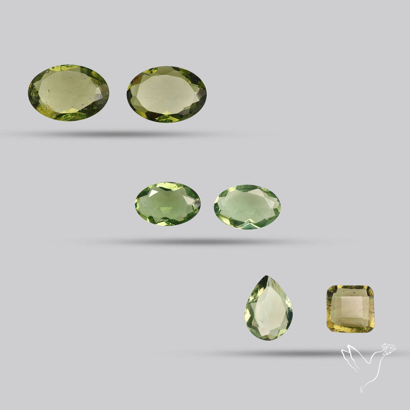 Faceted Rare Moldavites Set