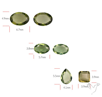Faceted Rare Moldavites Set