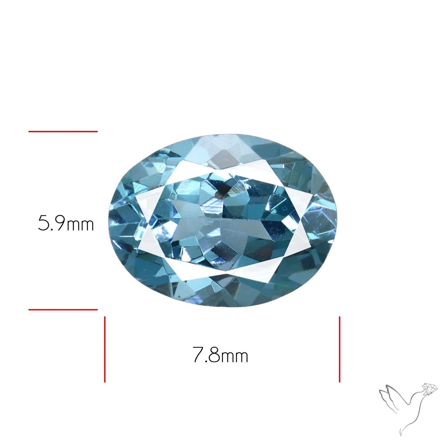 Ice Blue Spinel Natural Faceted Gemstone