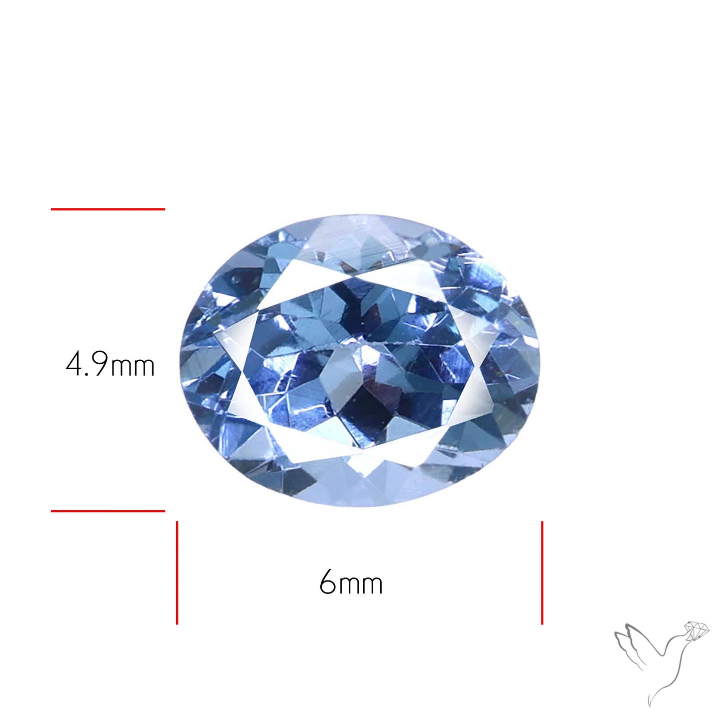 Ice Blue Spinel Natural Faceted Gemstone