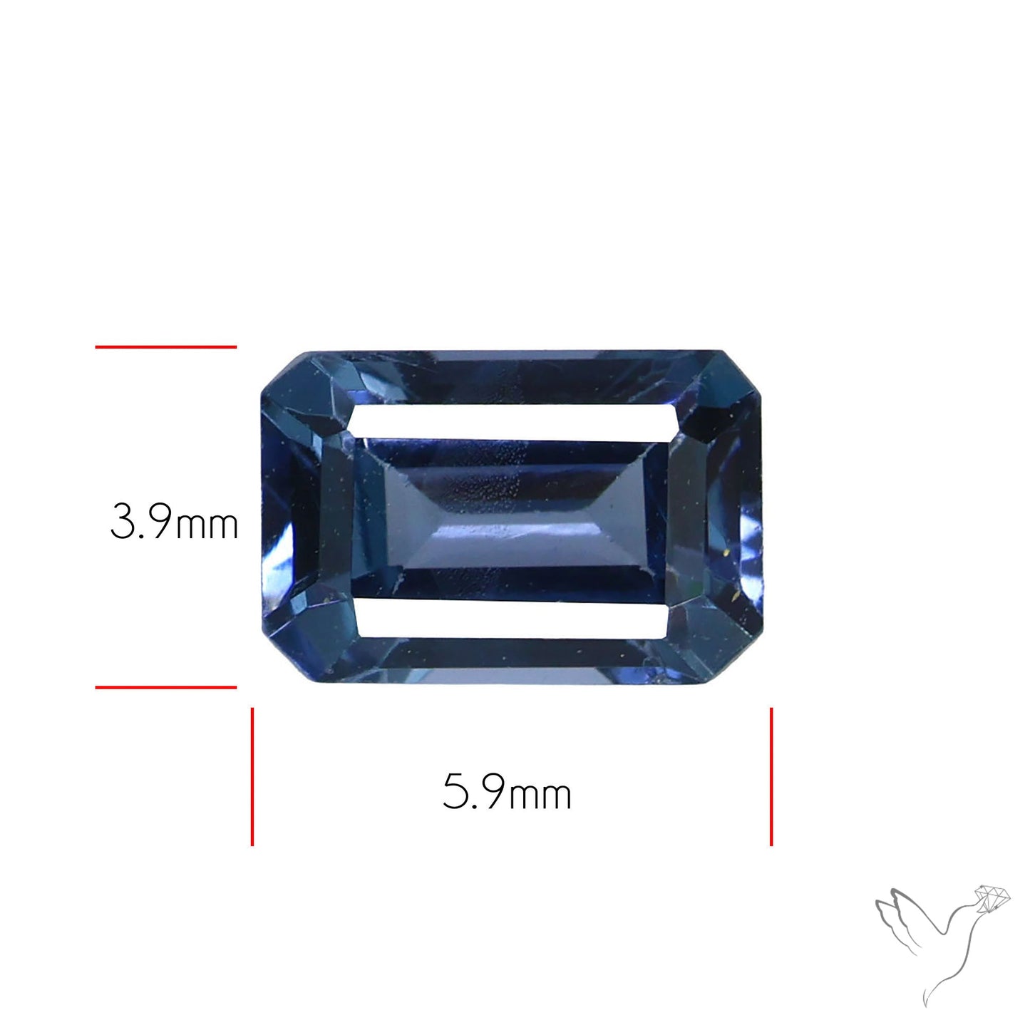 Grayish Purple Spinel Faceted