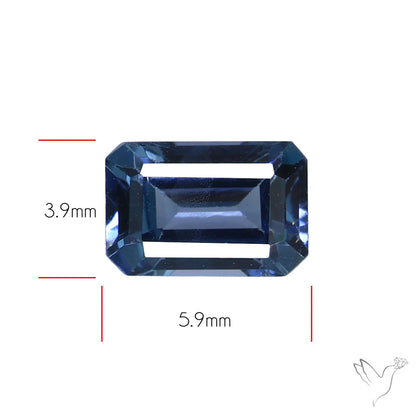 Grayish Purple Spinel Faceted