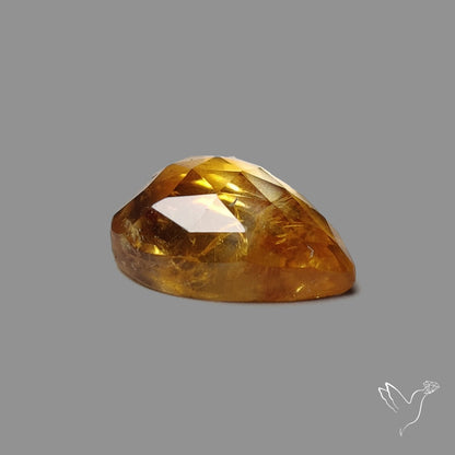 Rose Cut Citrine Heart