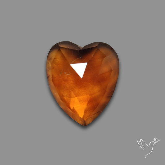 Rose Cut Citrine Heart