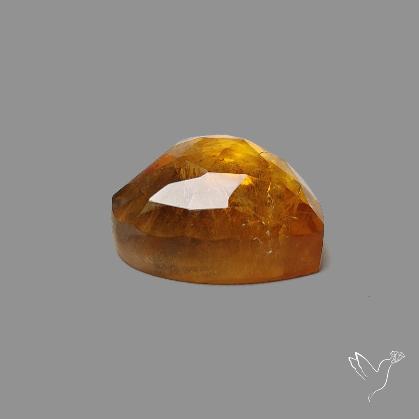 Rose Cut Citrine Heart