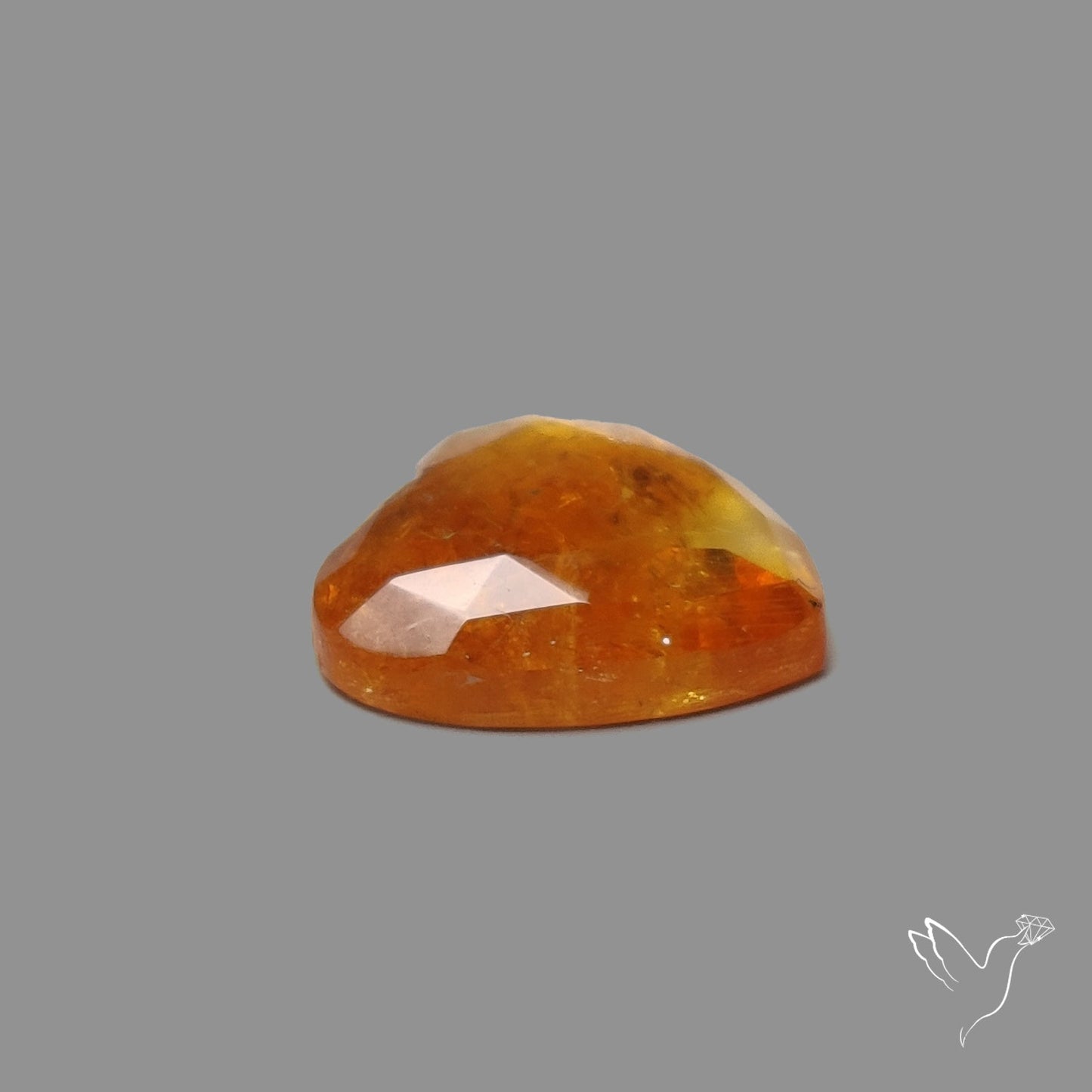 Rose Cut Citrine Heart
