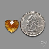 Rose Cut Citrine Heart