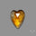 Rose Cut Citrine Heart