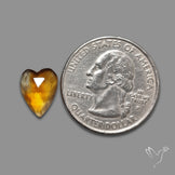 Rose Cut Citrine Heart