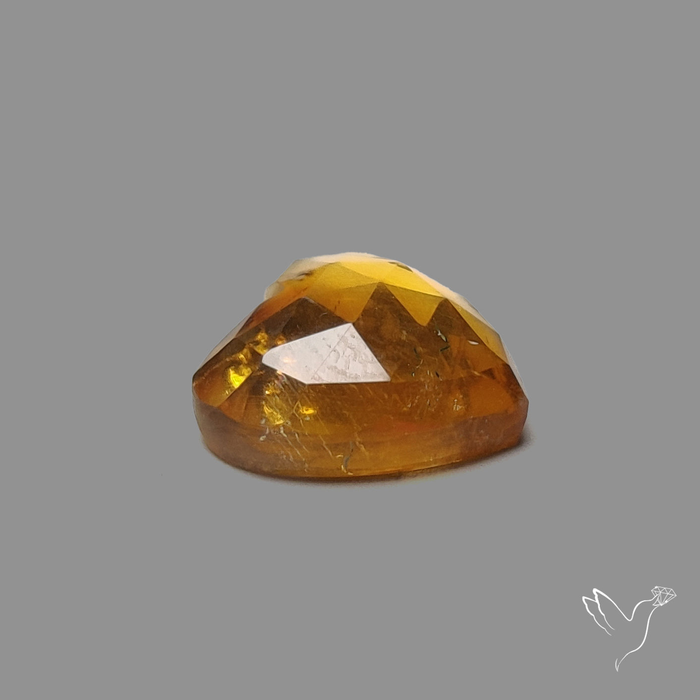 Rose Cut Citrine Heart