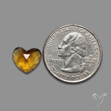 Rose Cut Citrine Heart