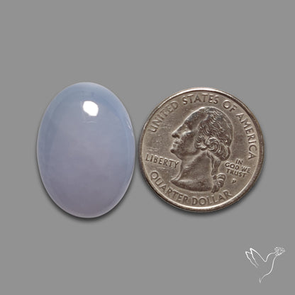 Namibian Blue Chalcedony Cabochon