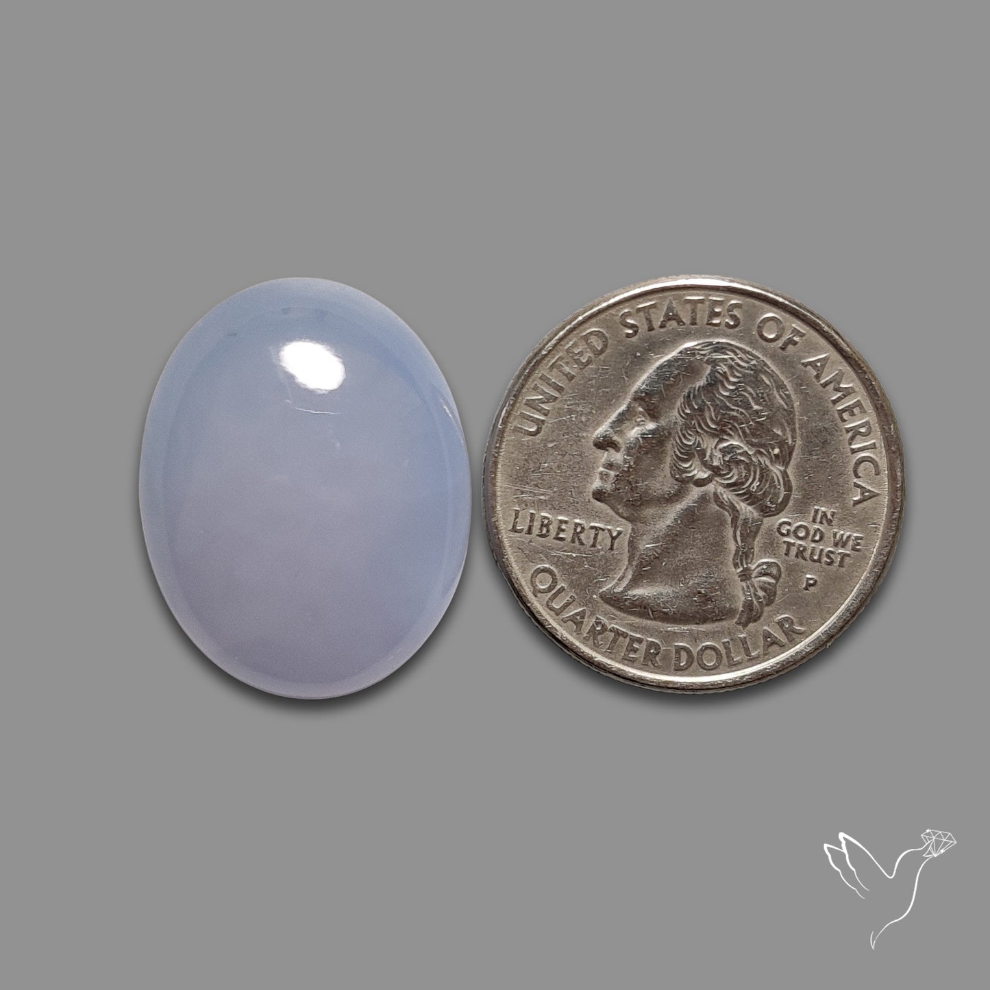 Namibian Blue Chalcedony Cabochon
