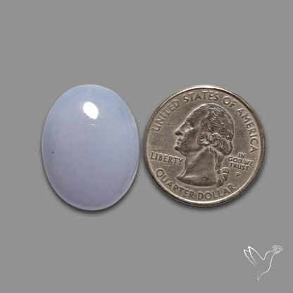 Namibian Blue Chalcedony Cabochon