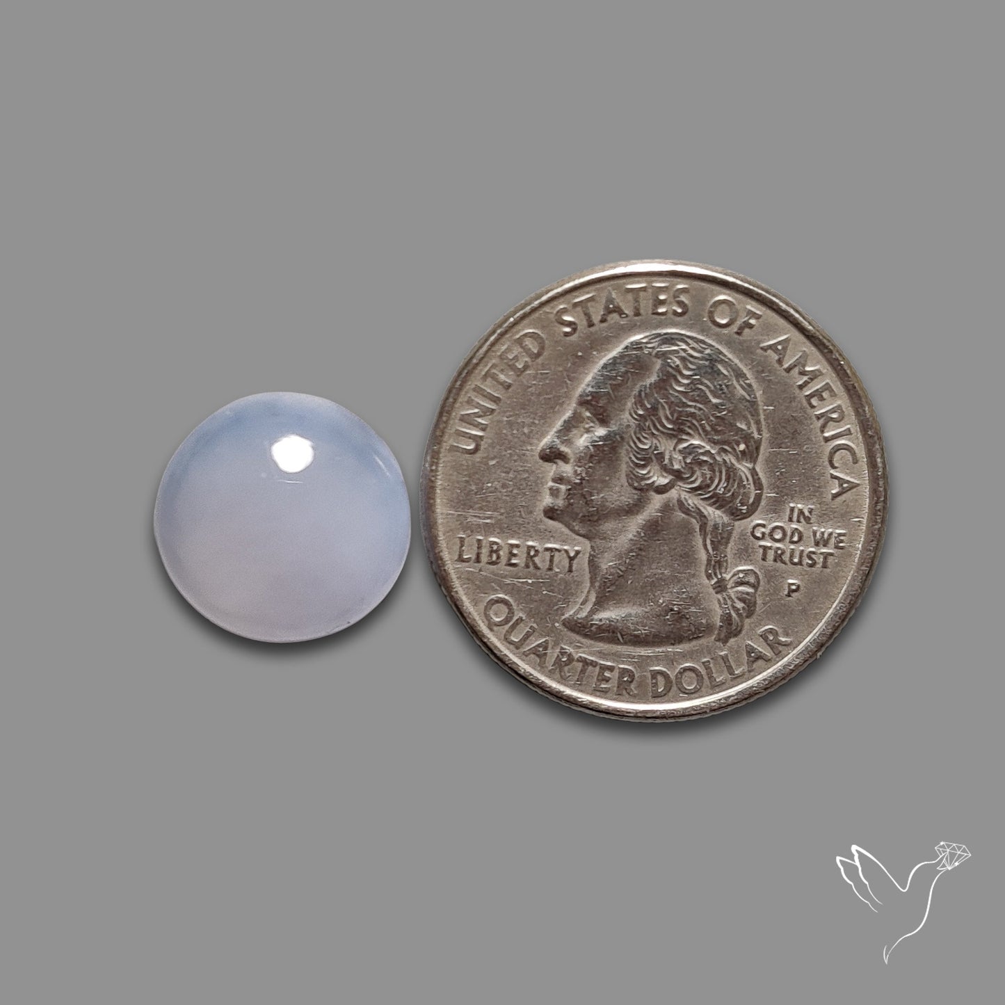 Namibian Blue Chalcedony Cabochon