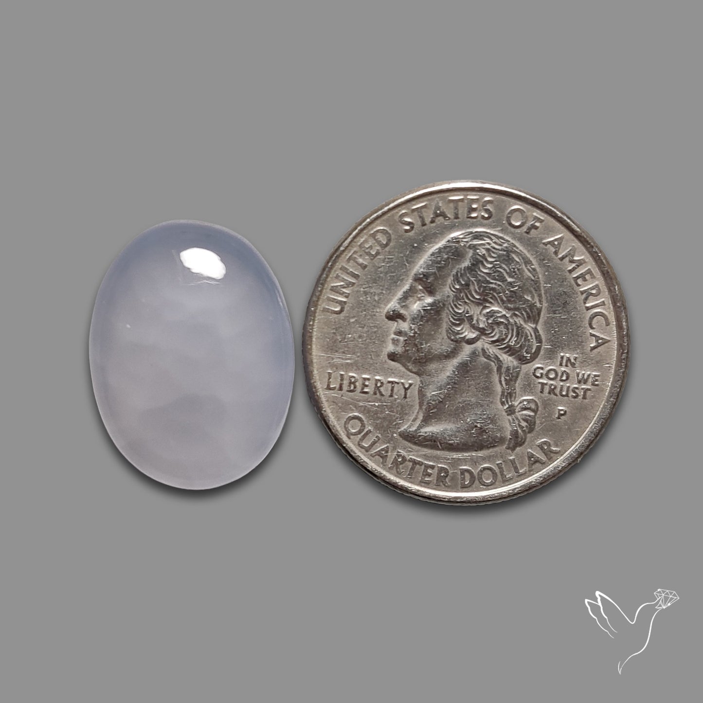Namibian Blue Chalcedony Cabochon