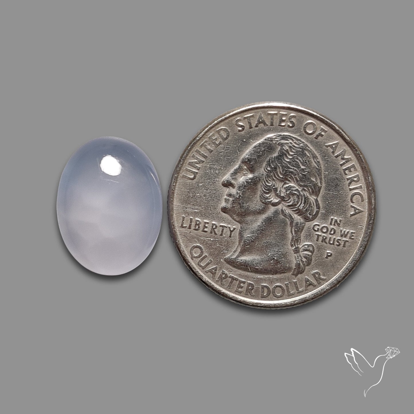 Namibian Blue Chalcedony Cabochon