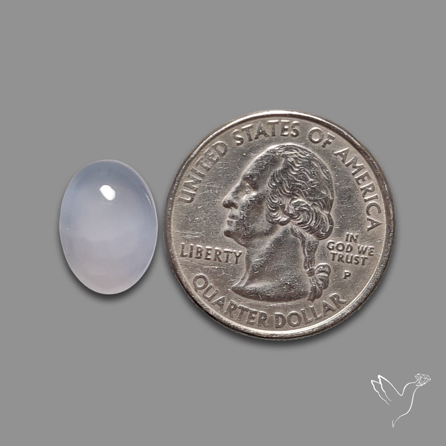 Namibian Blue Chalcedony Cabochon
