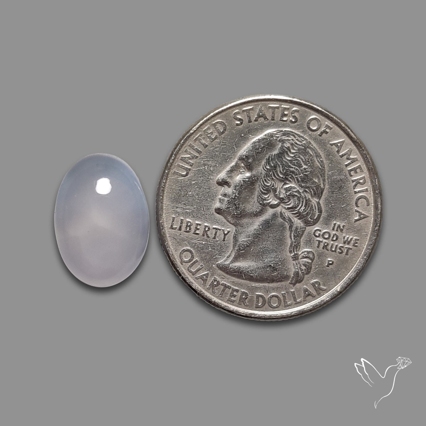 Namibian Blue Chalcedony Cabochon