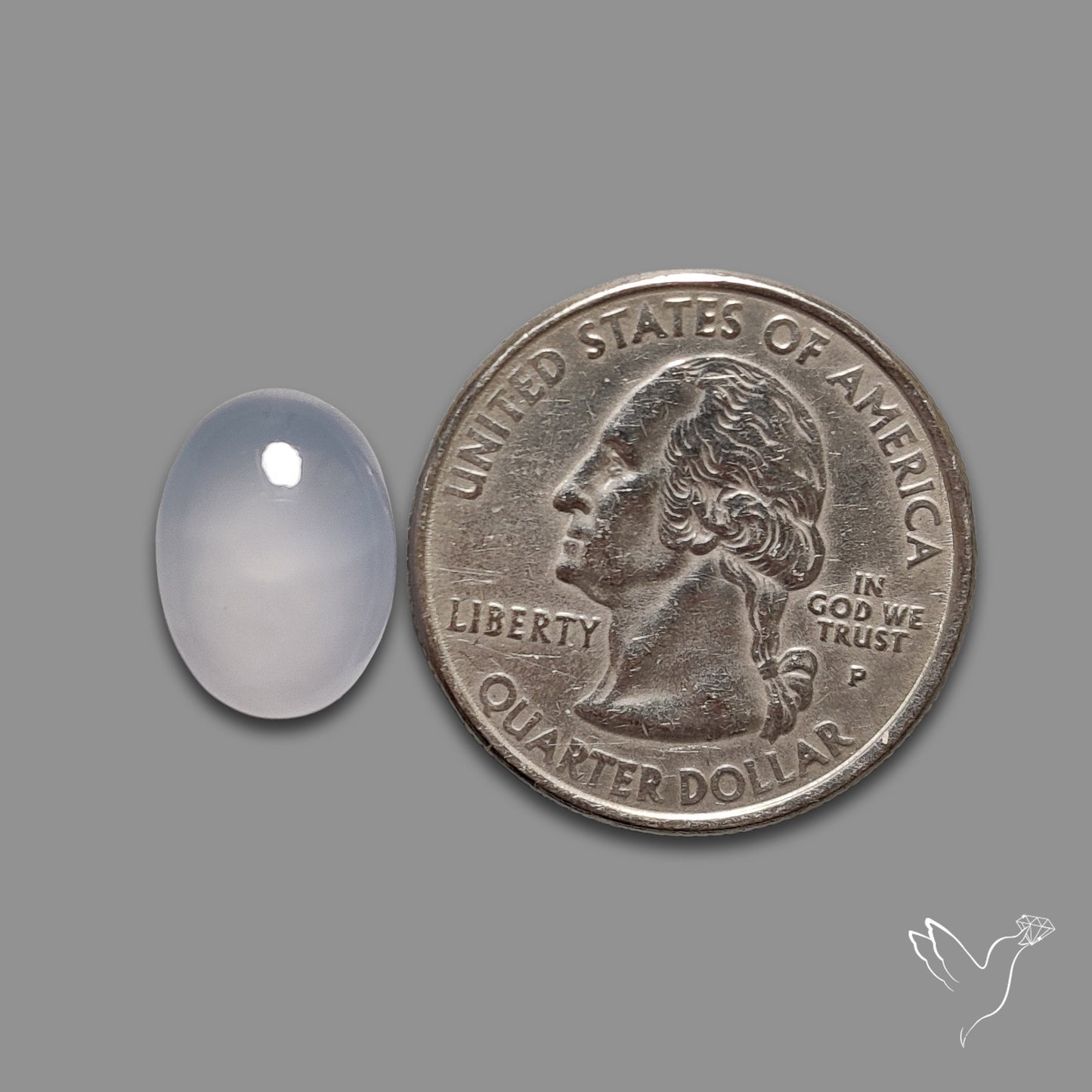 Namibian Blue Chalcedony Cabochon