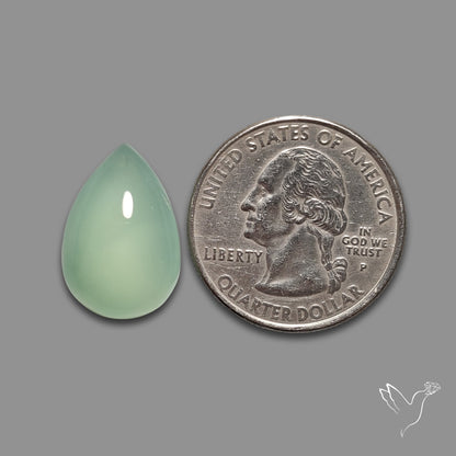 Gem Aqua Chalcedony Cabochon